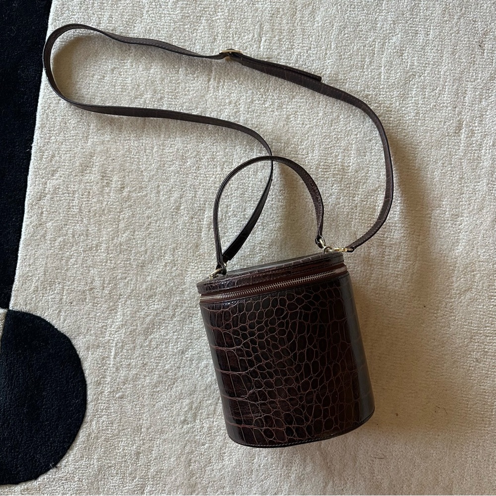 LIKE NEW Staud Crocodile Bucket Bag
